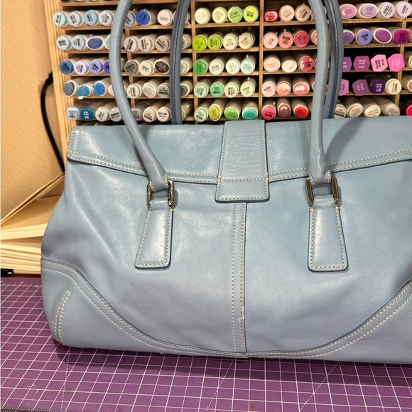 COACH Vintage Soho Satchel in pastel blue Y2k - Picture 2 of 15